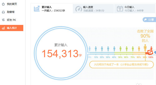 搜狗输入法可以看打字速度吗3