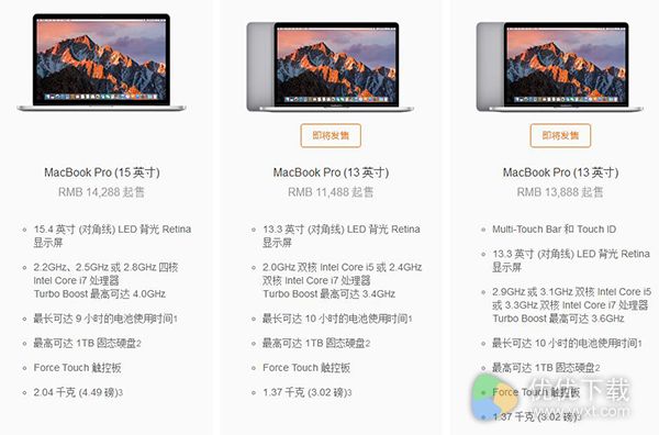 MacBook Pro 2016配置介绍及价钱