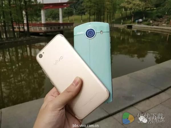 vivo X9和美图V4美颜自拍对比照