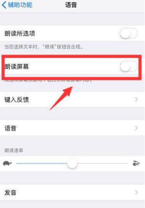 iPhone朗读屏幕怎么开启和关闭？