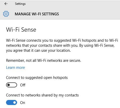 如何开关Wi-Fi Sense？