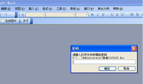 破解设置了保护密码的Word 2003文档的方法。