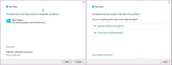 微软发布Win10开始菜单无响应修复工具
