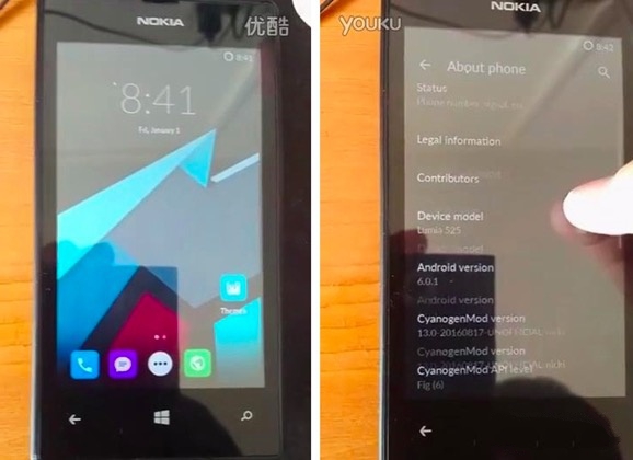 国外牛人Lumia 525成功运行Android 6.0